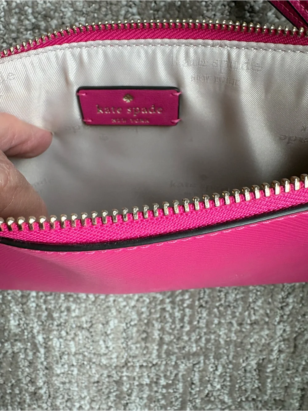 kate spade Hot Pink Leather Wristlet Clutch - NWOT